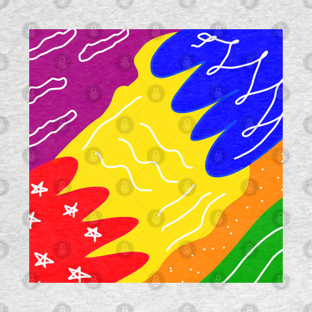 yellow colorful rainbow abstract pattern design by Artistic_st